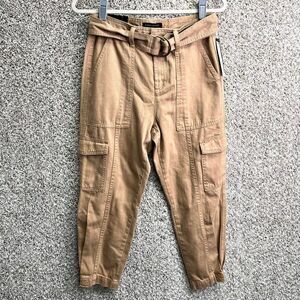 Banana Republic Pants Women’s 2P Tan Brown 100% Cotton High Rise Tapered Cargo U